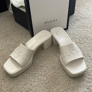 Gucci sandal jelly slides heel